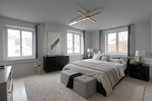 Staging 2.Zimmer/Schlafzimmer - Individuelle 6 Zi. Wohnung mit Fußbodenheizung, PKW Stellplatz, Bäckerei, Friseur, Post