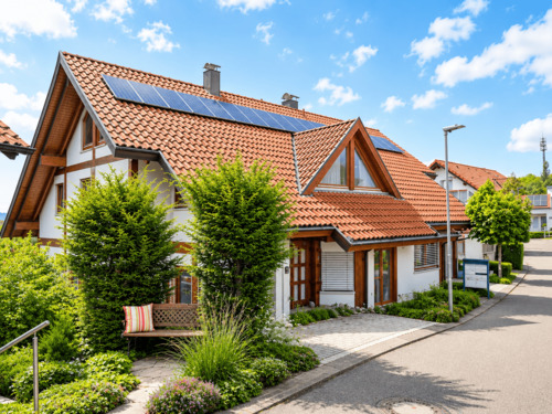 Hausansicht front - Architektenhaus mit Wow-Faktor: Wohnhaus mit 3 Einheiten in Traumlage