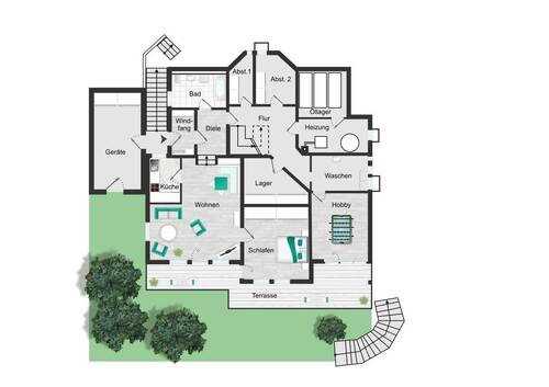 Gartengeschoss - 