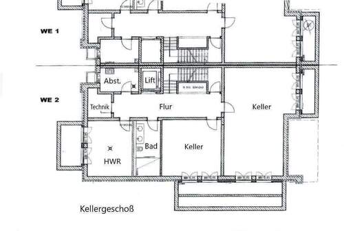 Raumaufteilung - Kellergeschoß - 