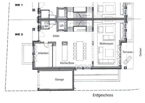 Raumaufteilung - Erdgeschoß - 