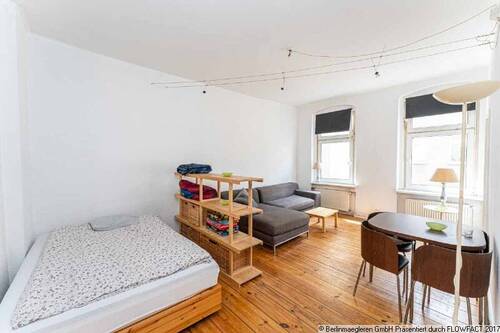 Schlaf- und Wohnbereich - Etagenwohnung mit 34,20 m² in Berlin zum Kaufen