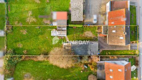 2. Hausansicht (von oben) - 4 Zimmer Doppelhaushälfte zum Kaufen in Kalkhorst