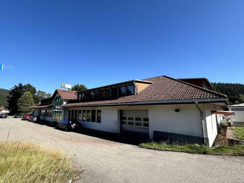 Vorderansicht der Gewerbehalle - Halle zum Kaufen in Titisee-Neustadt