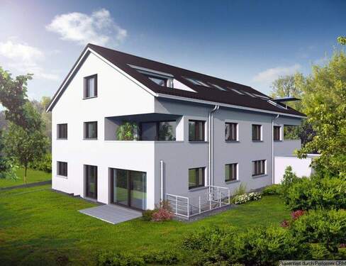 Ansicht Südwest - Lichtdurchflutete Dachgeschoss-Wohnung mit großer Süd-Loggia