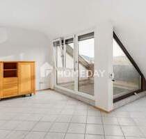 Dachterrasse mit Abendsonne: 2 Zimmer über den Dächern von Rüppurr - Karlsruhe