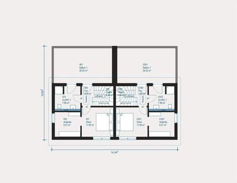 Doppelhaushälfte modern living - 
