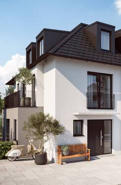 Ansicht Haus - 4 Zimmer Doppelhaushälfte zum Kaufen in Gilching