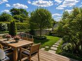 Visualisierung: Blick in den großzügigen Gartenbereich - Reihenendhaus mit 136,00 m&sup2; in Grafrath zum Kaufen