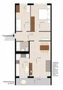 Grundriss - 3 Zimmer Etagenwohnung zur Miete in Dessau-Roßlau