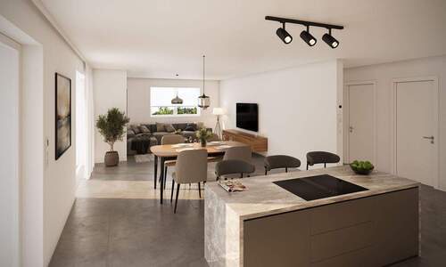 Wohnen-Essen-Kochen.jpg - 3 Zimmer Etagenwohnung zur Miete in Poppenhausen