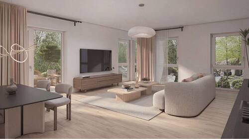 Wohnzimmer - NEUBAU: 4-Zimmer Wohnung im Erdgeschoss in Bad Honnef Rottbitze
