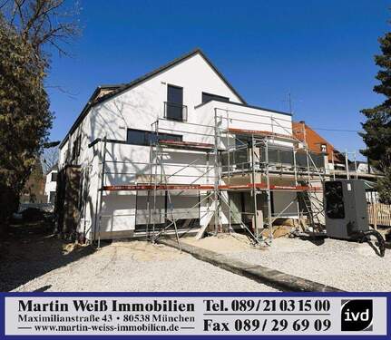 Gartenansicht - Zum Erstbezug: Großzügige 2-Zimmer-Neubau-Wohnung mit Süd-Balkon in Untermenzing Nähe Allacher S-Bahn