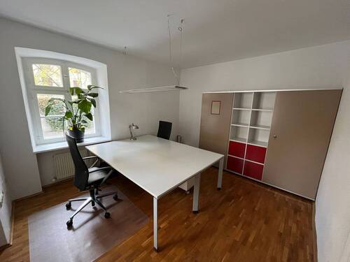 Eckbüro - Lehel-Doppelbüro: Zentrale Lage, vollständig möbliert, All-Inclusive