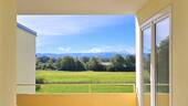 Loggia Blick auf den Sentis - frisch renovierte Eigentumswohnung mit tollem Blick nach Süden auf den Säntis in der Schweiz