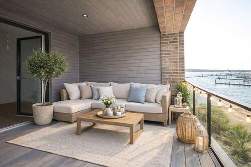 Loggia (digitales Staging) - 2 Zimmer Etagenwohnung zum Kaufen in Lübeck-Travemünde