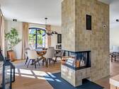 Wohn-Essbereich mit Kamin - 