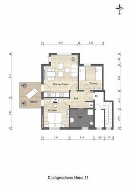 Dachgeschoss Haus 11 - 