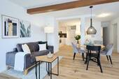Blick in die Küche - Etagenwohnung mit 100,00 m&sup2; in Schwabach zum Kaufen