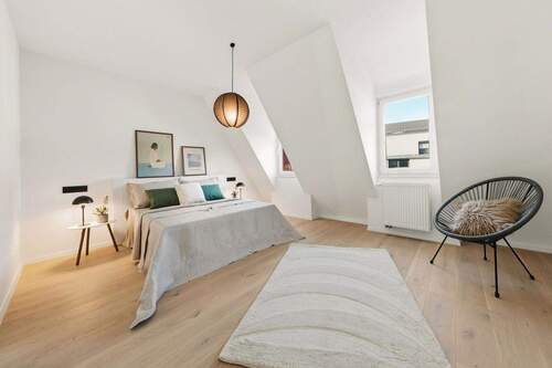 Schlafzimmer - Moderne, renovierte 3-Zimmer Wohnung zum Erstbezug, provisionsfrei