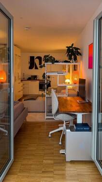 Blick vom Balkon - 1 Zimmer Etagenwohnung in München / Schwabing