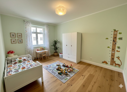 Kinderzimmer - VISUALISIERT mit KI - Etagenwohnung mit 77,20 m² in Dresden zum Kaufen
