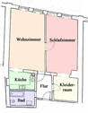 Grundriss - 2 Zimmer Etagenwohnung zur Miete in Zittau