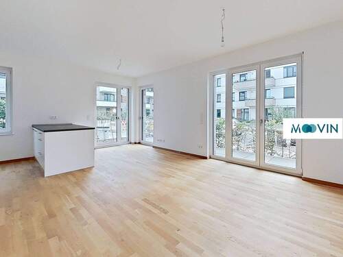 Ansicht I: Wohn- und Esszimmer mit Zugang zur Terrasse - 3 Zimmer Terrassenwohnung zur Miete in Wolfsburg