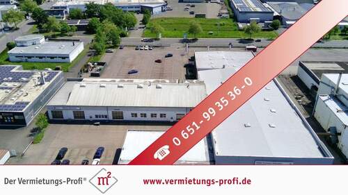 Außenansicht oben - Trier-Euren: Moderne Gewerbefläche in Bestlage - ca. 1.860?m² mit Empfang, Büros, Lagerhalle & neuer moderner Gasheizung