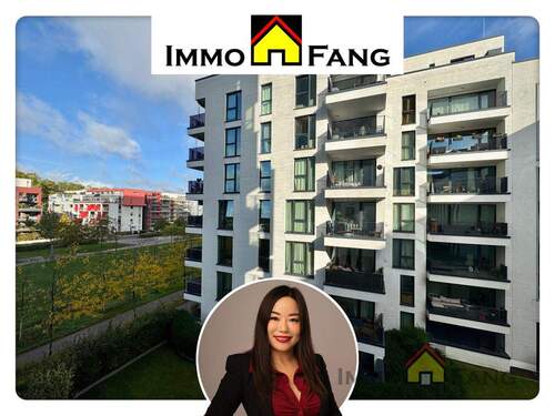 Ausblick Balkon - Moderne 2-Zimmer-Wohnung in Toplage am Berty-Albrecht-Park in Pempelfort zu verkaufen