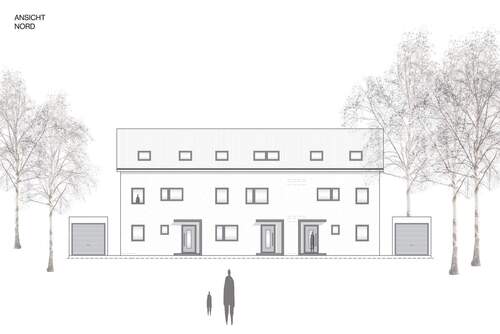 Ansicht Nord - 7 Zimmer Reihenendhaus zum Kaufen in Allershausen