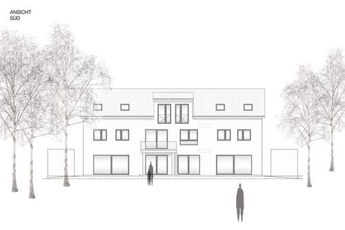 Ansicht Süd - Reihenendhaus mit 192,60 m&sup2; in Allershausen zum Kaufen