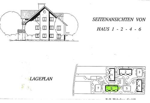 Lageplan, Wohnung im Haus 6 - 