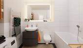 Modernes Badezimmer mit Badewanne - 