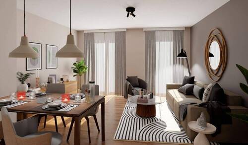 Heller Wohnbereich dank bodentiefer Fenster - 4 Zimmer Etagenwohnung zum Kaufen in Berlin