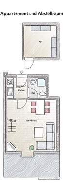 Appartement und Abstellraum - 