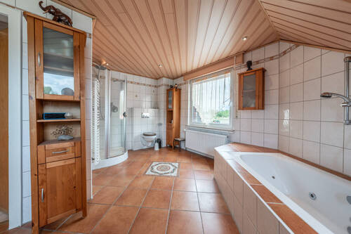 Whirlpoolbadewanne und Dusche - 