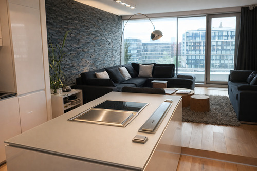 Wohnbereich mit Einbauküche - 