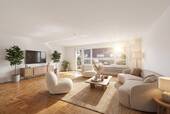 Wohnzimmer Visualisierung - 3 Zimmer Etagenwohnung zum Kaufen in München