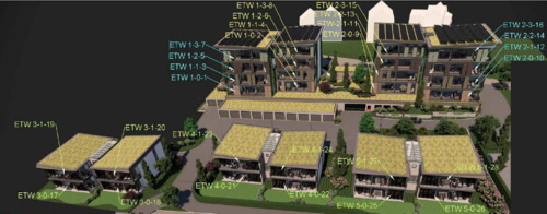 Projektansicht mit Wohnungsnummern - 3 Zimmer Etagenwohnung zum Kaufen in Bullay