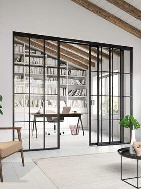 Eine Lofttüre vom Entree in die Wohnräume - 