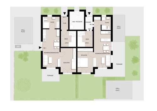 Haus 2 Gesamtübersicht Erdgeschoss - 