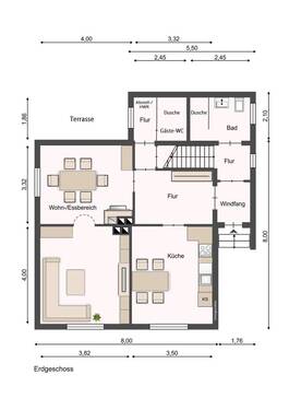 Die Aufteilung des Erdgeschosses - 