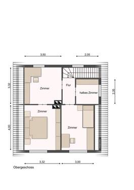 Die Aufteilung des Obergeschosses - 