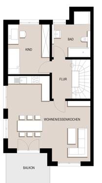 Obergeschoss Haushälfte 2.1 - 