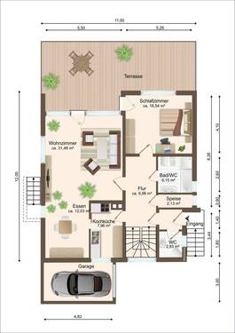 Erdgeschoss Hinterhaus - 