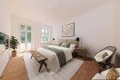 Inspiration Schlafzimmer - Kernsanierter Altbautraum mit hohen Decken, Badewanne & Balkon (sofort provisionsfrei einziehen)