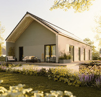 Der Bungalow, der mehr als ebenerdig ist in Großrudestedt