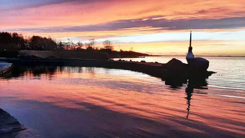 Bild 1 - Wochenend- & Ferienhaus im Finnhütten-Stil am privaten Boddenhafen