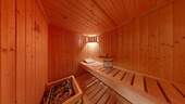 Sauna im Tageslicht-Duschbad im EG - 